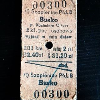 Czy pamiętacie jeszcze takie bilety?

#busko #buskozdroj #szopienice #bilet #ticket #train #pociag #travel #old #tour #podroz #katowice #katowicenielizbona #history #olkusz #kazimierz #kolej #rail #polska #poland