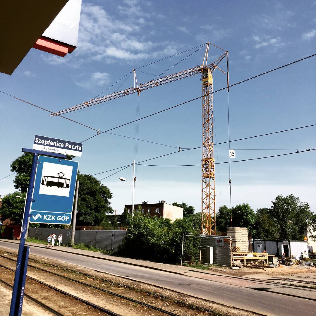 Dwig! szopienice budowa dzwig poczta post praca work tory katohellip